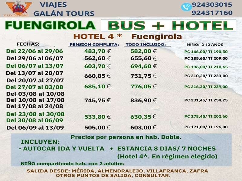 Ofertas Viaje - SALIDAS SEMANALES COSTA DEL SOL VERANO 2025