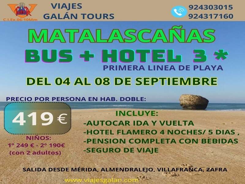 Ofertas Viaje - MATALASCAAS EN AUTOCAR DESDE EXTREMADURA