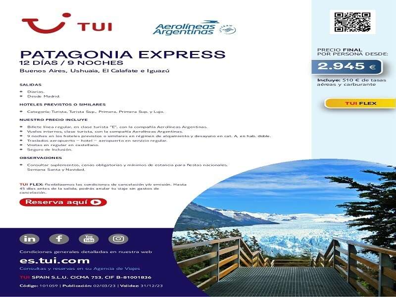 Ofertas Viaje - PATAGONIA EXPRESS