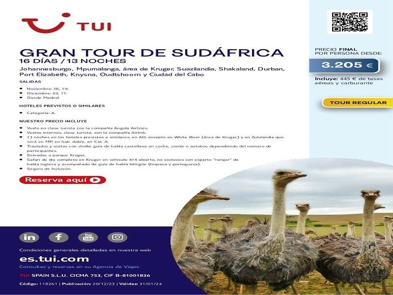 Ofertas Viaje - GRAN TOUR DE SUDAFRICA