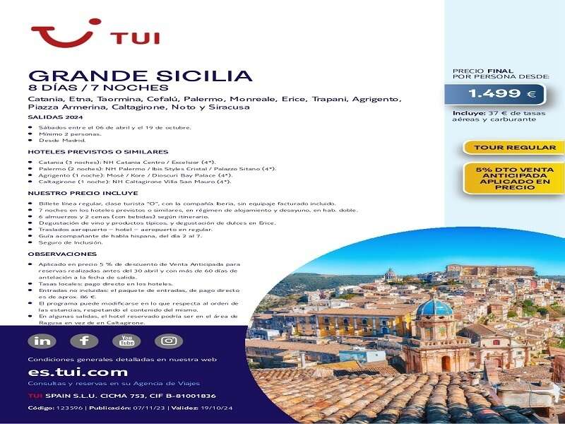 Ofertas Viaje - GRANDE SICILIA