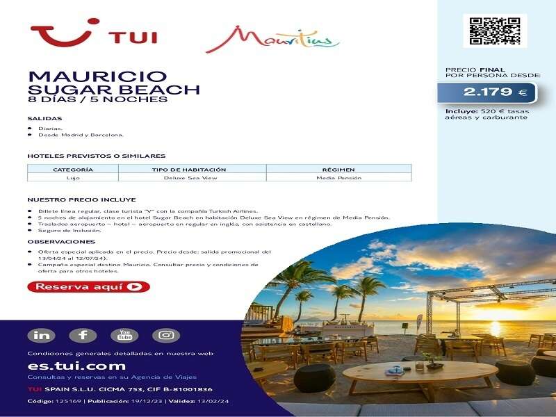 Ofertas Viaje - MAURICIO SUGAR BEACH