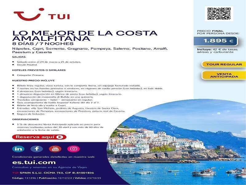Ofertas Viaje - Lo mejor de la costa amalfitana 