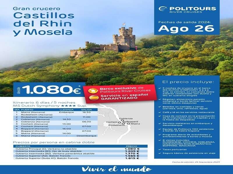 Ofertas Viaje - CASTILLOS DEL RHIN Y MOSELA