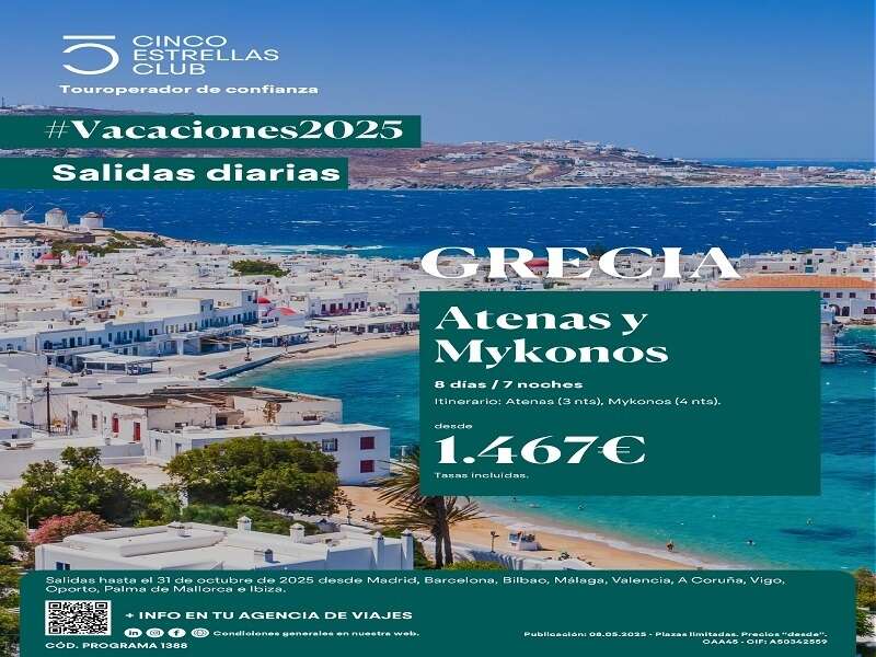 Ofertas Viaje - Atenas y maykonos 