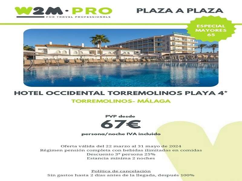 Ofertas Viaje - HOTEL OCCIDENTAL TORRE MOLINOS PLAYA 4*