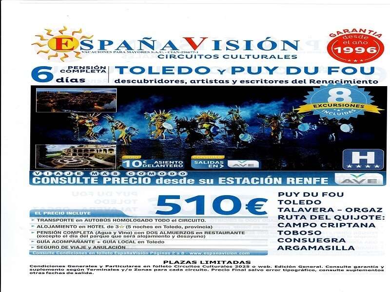 Ofertas Viaje - Toledo y puy du fou 