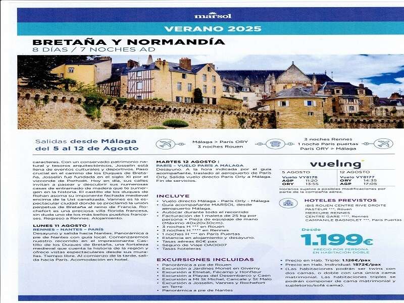 Ofertas Viaje - Bretana y normanadia 