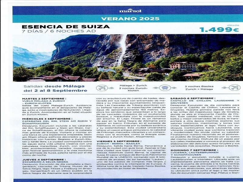 Ofertas Viaje - Esencia de suiza 